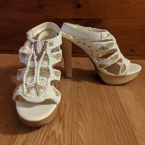 BCBGirls Beaded Platform Sandal